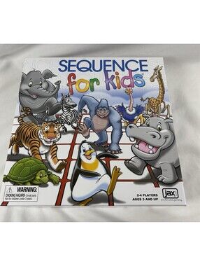 Jax Sequence for Kids Board Game Animal Strategy Matching Ages 3+ 2-4 Player NEW